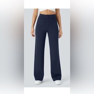 Halara High-Waisted Navy Wide-Leg Pants
